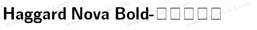 Haggard Nova Bold字体转换